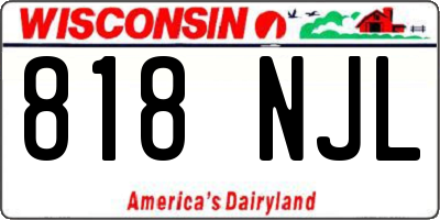 WI license plate 818NJL