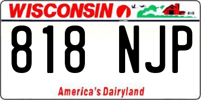 WI license plate 818NJP