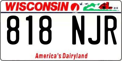 WI license plate 818NJR