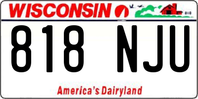 WI license plate 818NJU