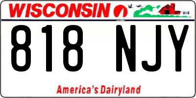 WI license plate 818NJY