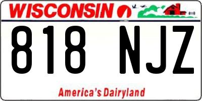 WI license plate 818NJZ