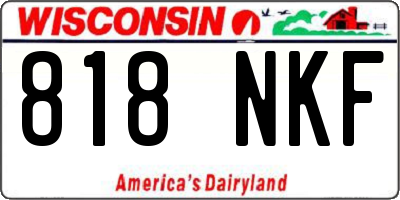 WI license plate 818NKF