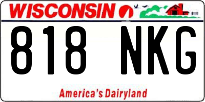 WI license plate 818NKG