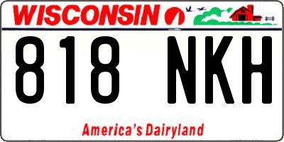 WI license plate 818NKH