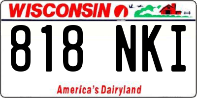 WI license plate 818NKI