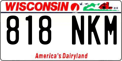 WI license plate 818NKM