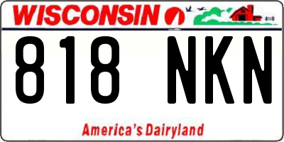 WI license plate 818NKN