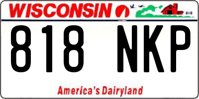 WI license plate 818NKP