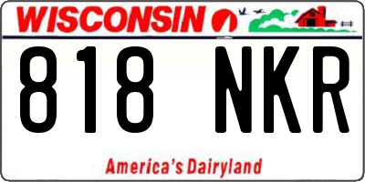 WI license plate 818NKR