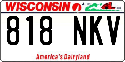 WI license plate 818NKV
