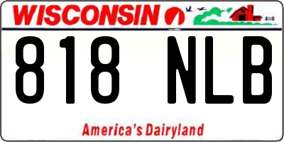 WI license plate 818NLB