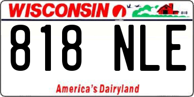 WI license plate 818NLE