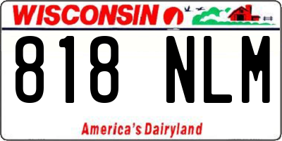 WI license plate 818NLM