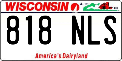 WI license plate 818NLS