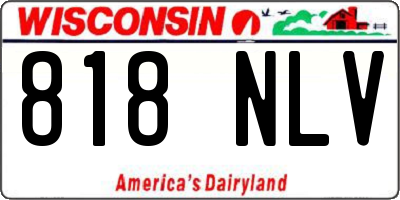 WI license plate 818NLV