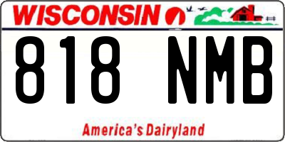 WI license plate 818NMB
