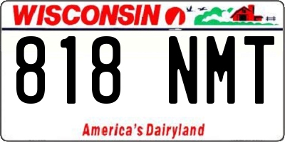 WI license plate 818NMT