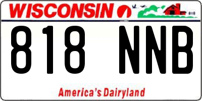 WI license plate 818NNB