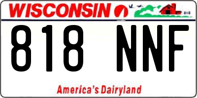 WI license plate 818NNF