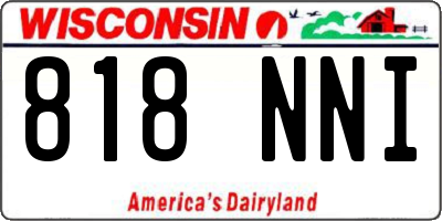 WI license plate 818NNI