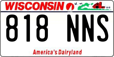 WI license plate 818NNS
