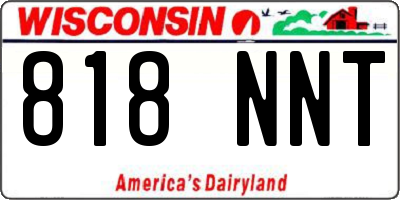 WI license plate 818NNT