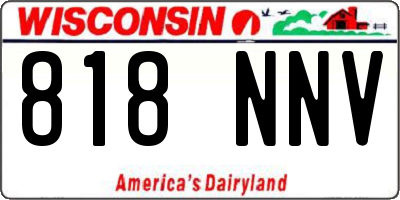WI license plate 818NNV