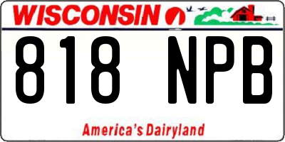 WI license plate 818NPB
