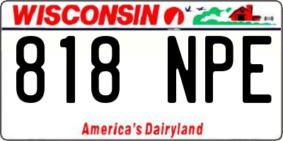 WI license plate 818NPE