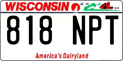 WI license plate 818NPT