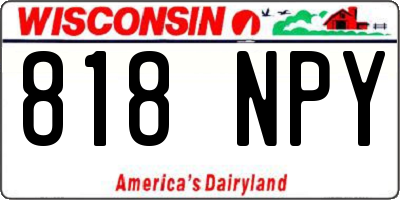 WI license plate 818NPY