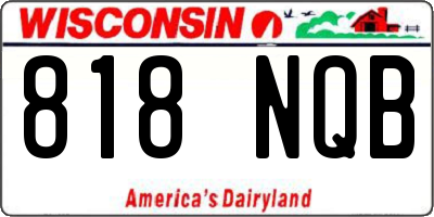 WI license plate 818NQB