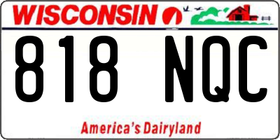 WI license plate 818NQC