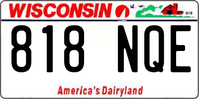 WI license plate 818NQE