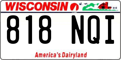 WI license plate 818NQI