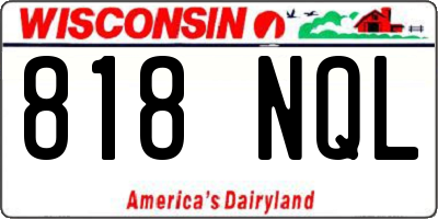WI license plate 818NQL