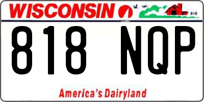 WI license plate 818NQP
