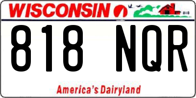 WI license plate 818NQR