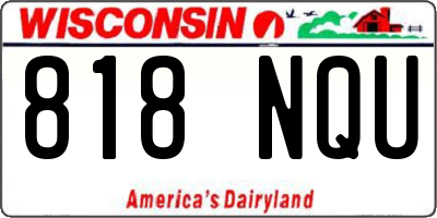 WI license plate 818NQU