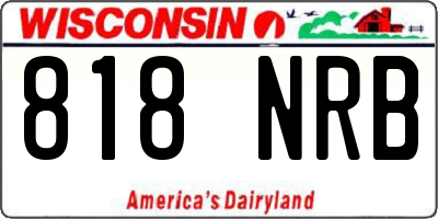 WI license plate 818NRB