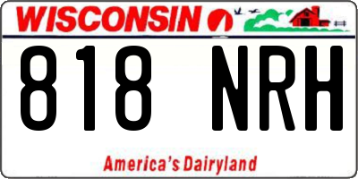WI license plate 818NRH