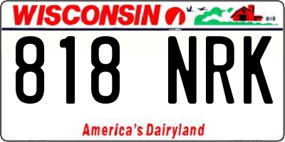 WI license plate 818NRK