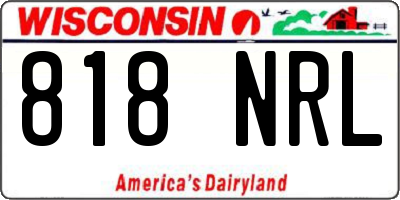 WI license plate 818NRL