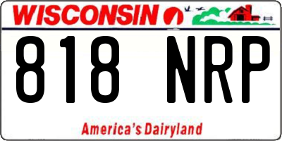 WI license plate 818NRP
