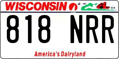 WI license plate 818NRR