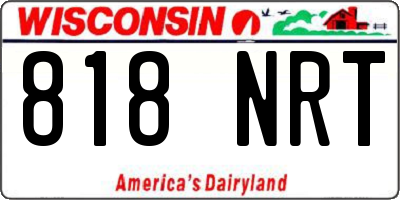 WI license plate 818NRT