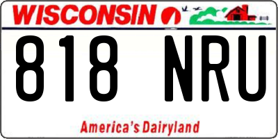 WI license plate 818NRU