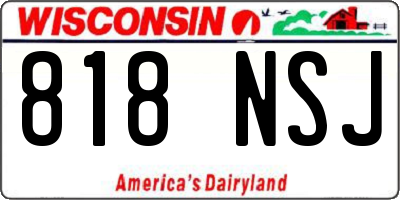 WI license plate 818NSJ