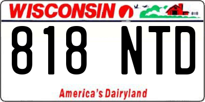 WI license plate 818NTD